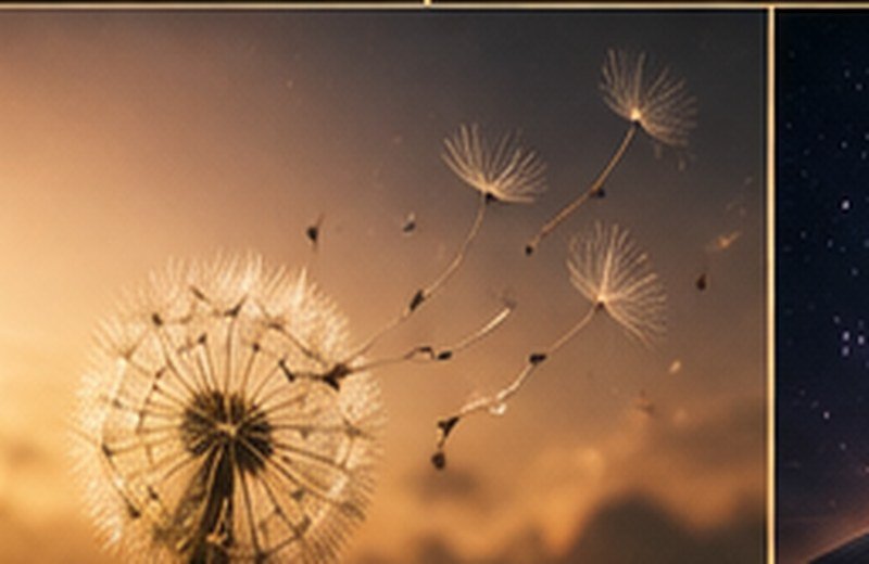 Dandelion seeds representing intention and manifestation