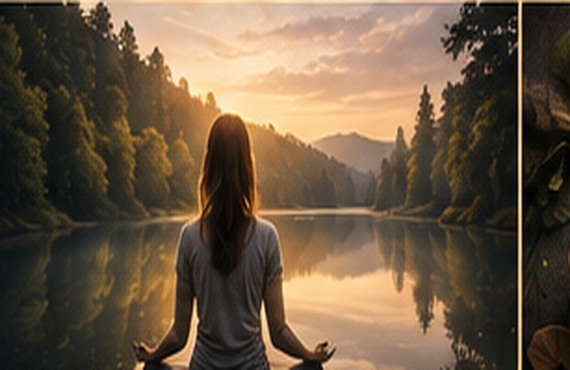 Meditation beside a peaceful lake